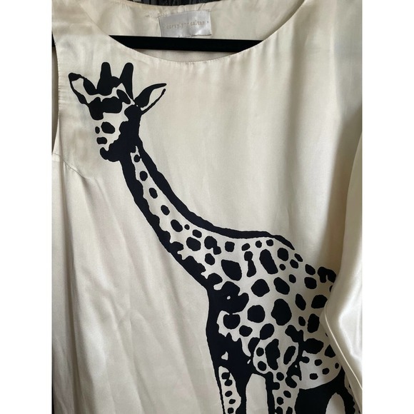 Nwt Coreylynncalter Cream Silk Giraffe Dress - Picture 5 of 6
